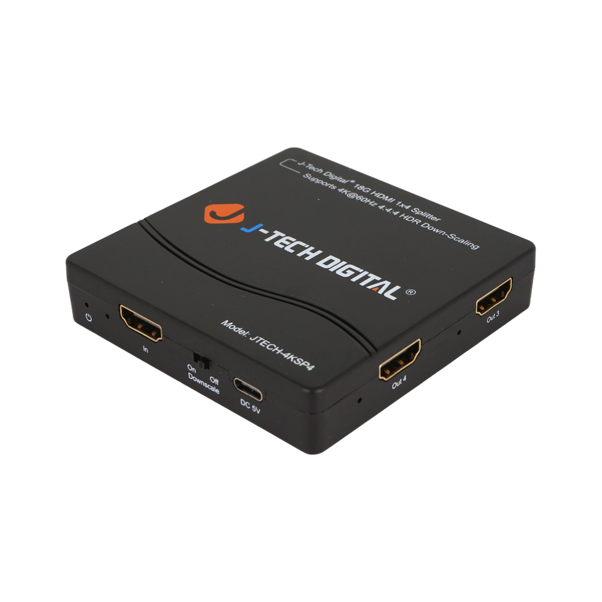 HDMI Splitter Supporting 1X4 Multi-Resolution Output - J-Tech Digital