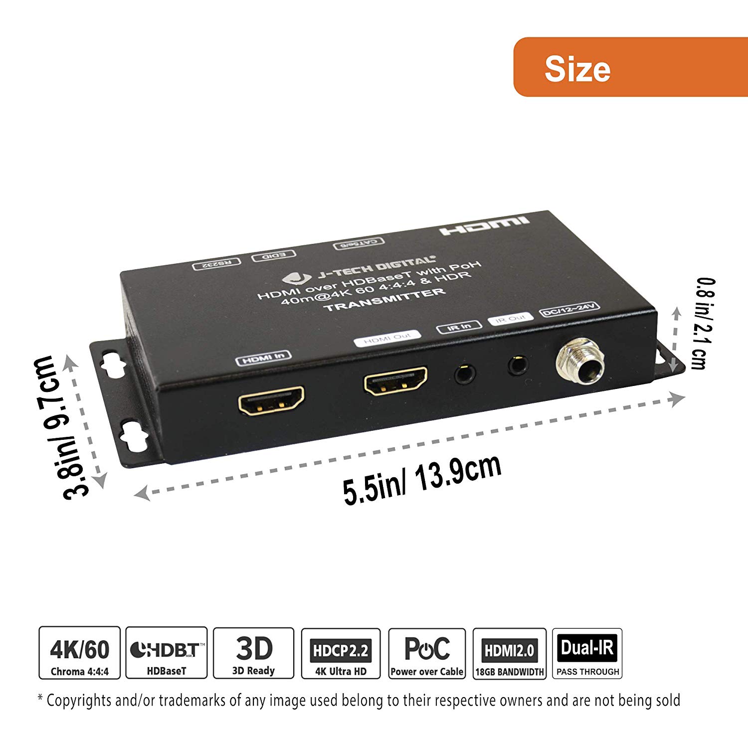 EX-HDBT381 UHD 4K Signal up to 40 meters - J-Tech Digital