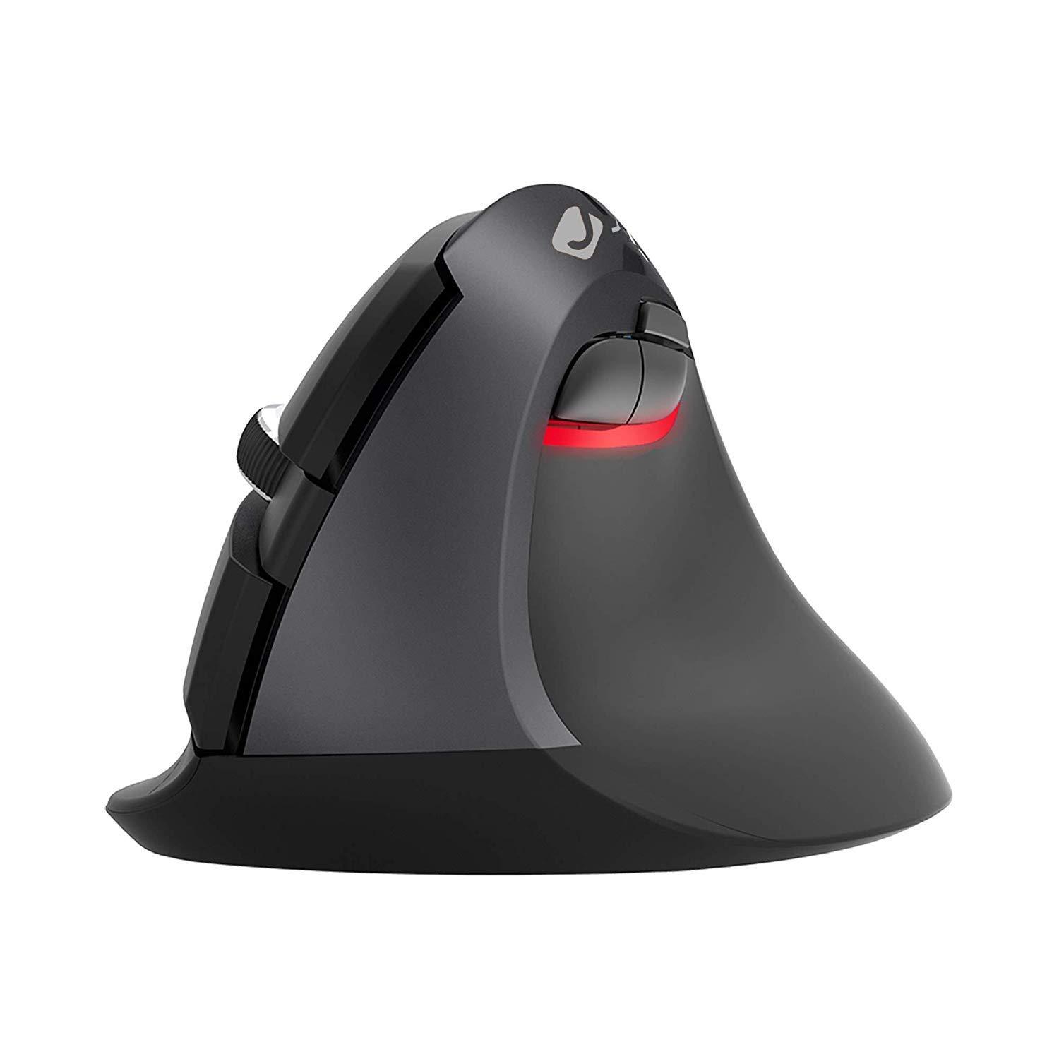 Wireless Ergonomic Vertical Mouse with USB 1600 DPI Black