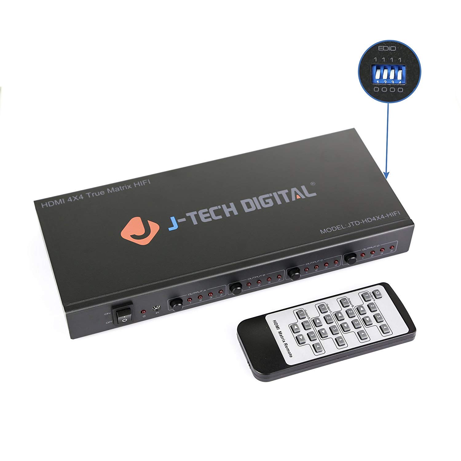 tooth Tremendous Professor HDMI 4X4 Matrix 4K@30Hz Control4 Driver Available - J-Tech Digital