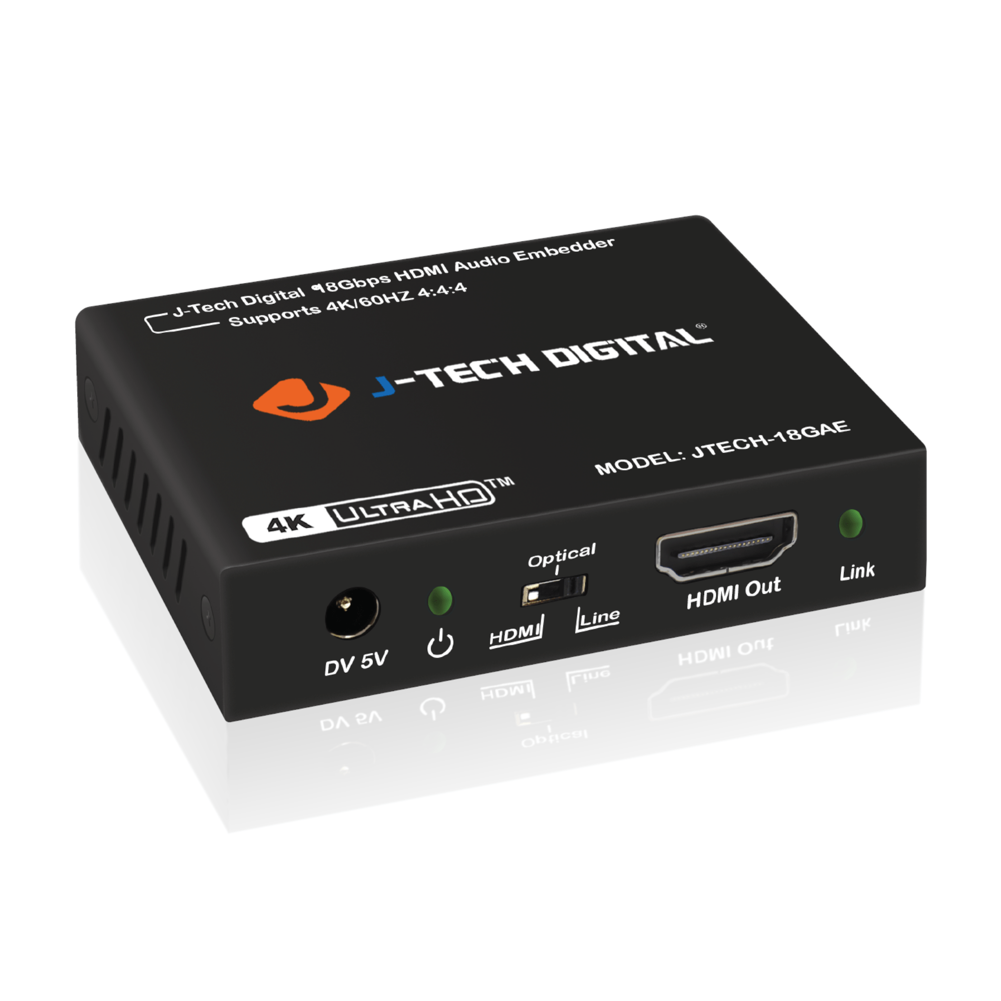 18Gbps HDMI Audio Embedder 4K@60Hz 4:4:4 - J-Tech Digital